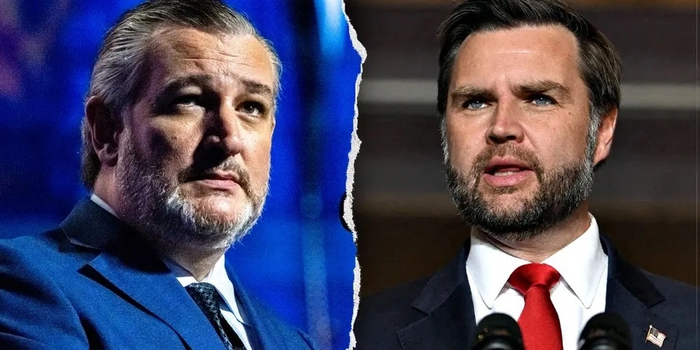 Thượng nghị sĩ Ted Cruz (trái) và Phó tổng thống Mỹ JD Vance. Ảnh: Fox