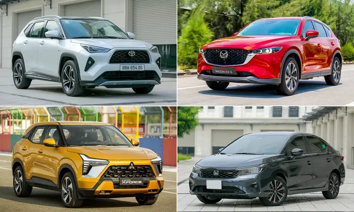 10 ôtô xăng, dầu bàn giao nhiều nhất tháng 7