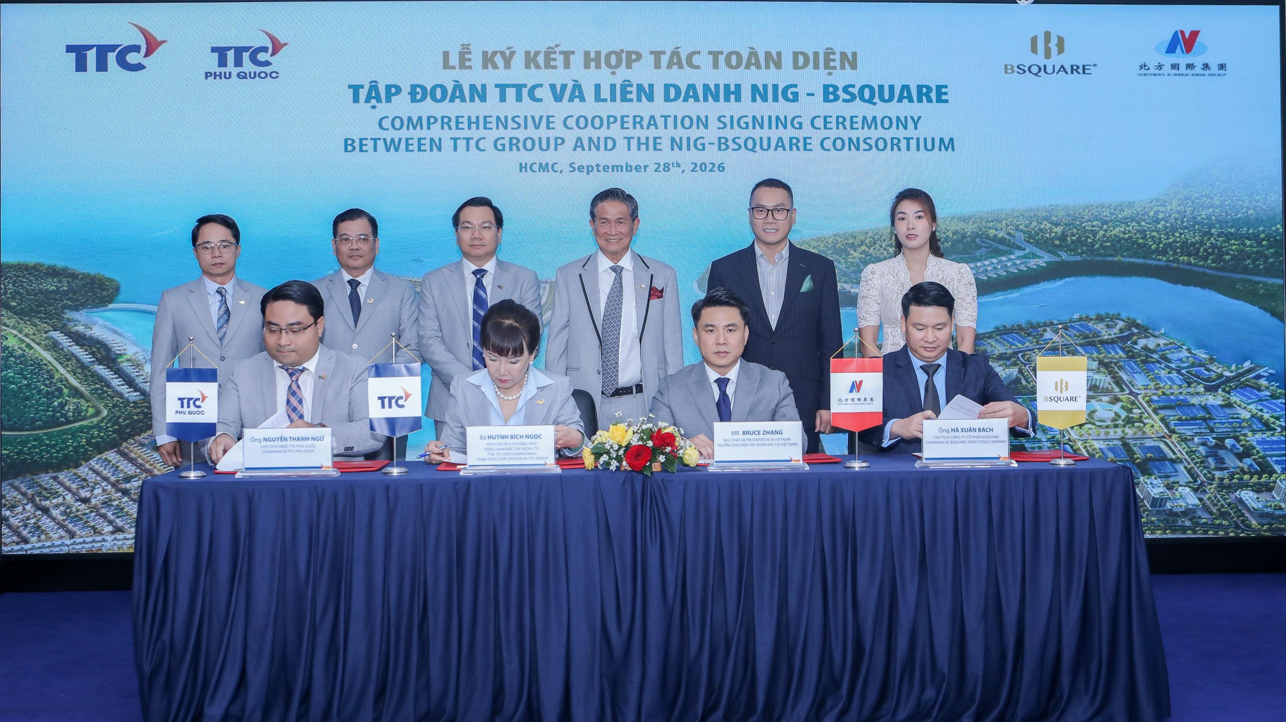Nghi thức ký kết giữa Tập đoàn TTC và Liên danh NIG - Bsquare