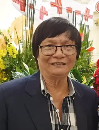 Nhà văn Đoàn Thạch Biền dự sự kiện năm 2019 ở TP HCM. Ảnh: Thất Sơn