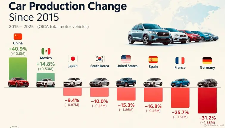 Sản lượng ô tô Đức giảm 31% từ 2015, Trung Quốc tăng gần 41% | Viết bởi osx