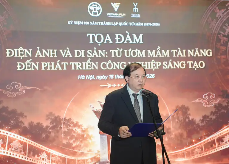 Thứ trưởng Bộ Văn hóa, Thể thao và Du lịch Tạ Quang Đông phát biểu - Ảnh: ANH VŨ