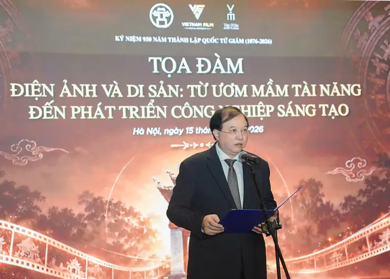 Thứ trưởng Bộ Văn hóa, Thể thao và Du lịch Tạ Quang Đông phát biểu - Ảnh: ANH VŨ