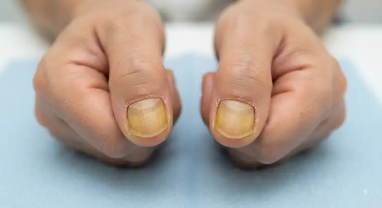 Móng tay chuyển vàng bất thường là dấu hiệu bệnh lý. Ảnh được tạo bởi AI