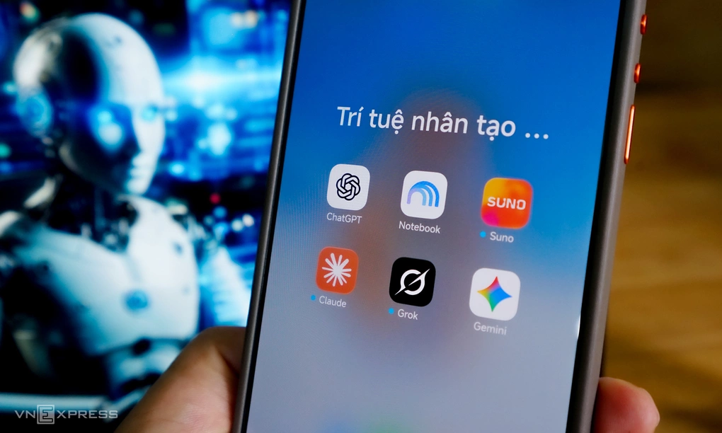 Logo một số ứng dụng AI thông dụng. Ảnh: Bảo Lâm