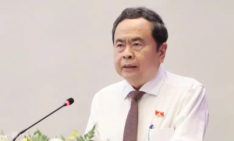 Chủ tịch Quốc hội Trần Thanh Mẫn phát biểu khai mạc hội nghị sáng 28/9. Ảnh: Hoàng Phong