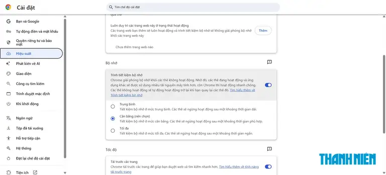 Trình tiết kiệm bộ nhớ hữu ích cho người dùng trình duyệt Chrome
