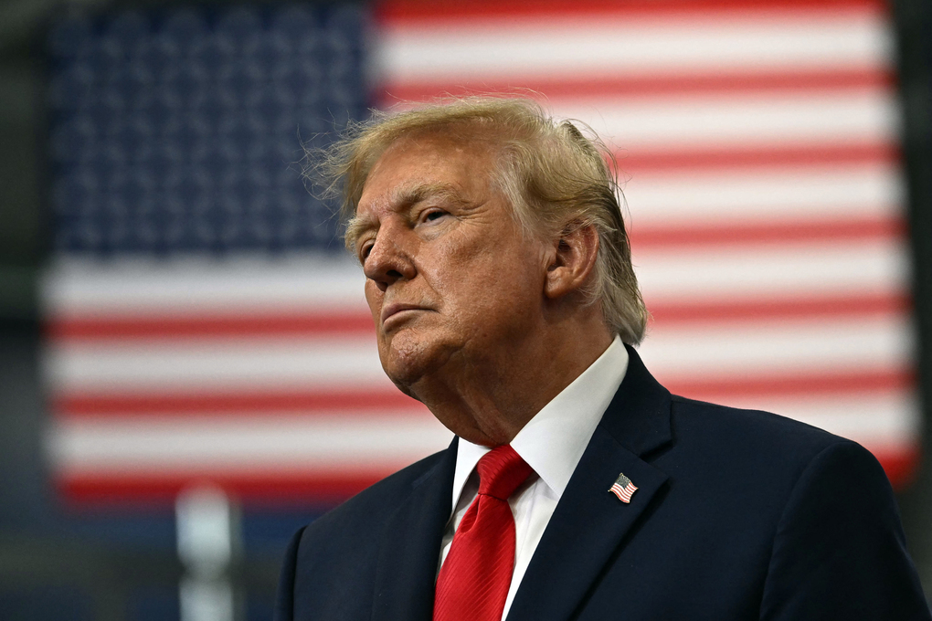 Tổng thống Mỹ Donald Trump tại Wasilla, bang Alaska ngày 13/10. Ảnh: AFP