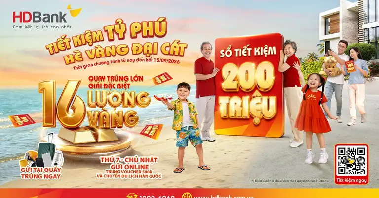 Đếm ngược đến 25.8, HDBank sắp gọi tên chủ nhân sổ tiết kiệm 200 triệu đồng