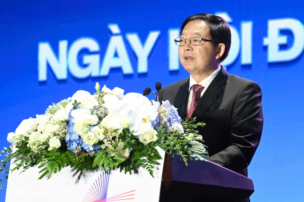 Phó thủ tướng Hồ Quốc Dũng phát biểu chỉ đạo tại Ngày hội Đổi mới sáng tạo Quốc gia 2026.