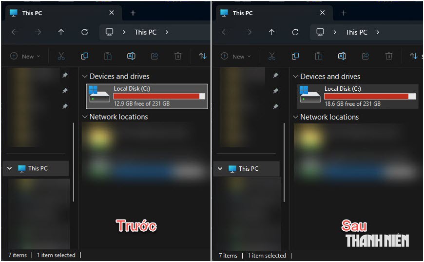 Windows đang tiến hành dọn dẹp và lấy lại nhiều GB ổ cứng
