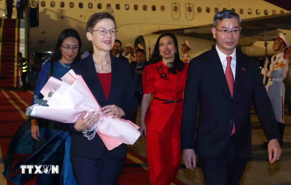Đây là chuyến thăm chính thức Việt Nam đầu tiên của bà Brigitte Haas trên cương vị Thủ tướng, đồng thời đánh dấu lần đầu tiên Việt Nam và Liechtenstein trao đổi đoàn cấp cao kể từ khi hai nước thiết lập quan hệ ngoại giao ngày 2-7-2008 - Ảnh: TTXVN