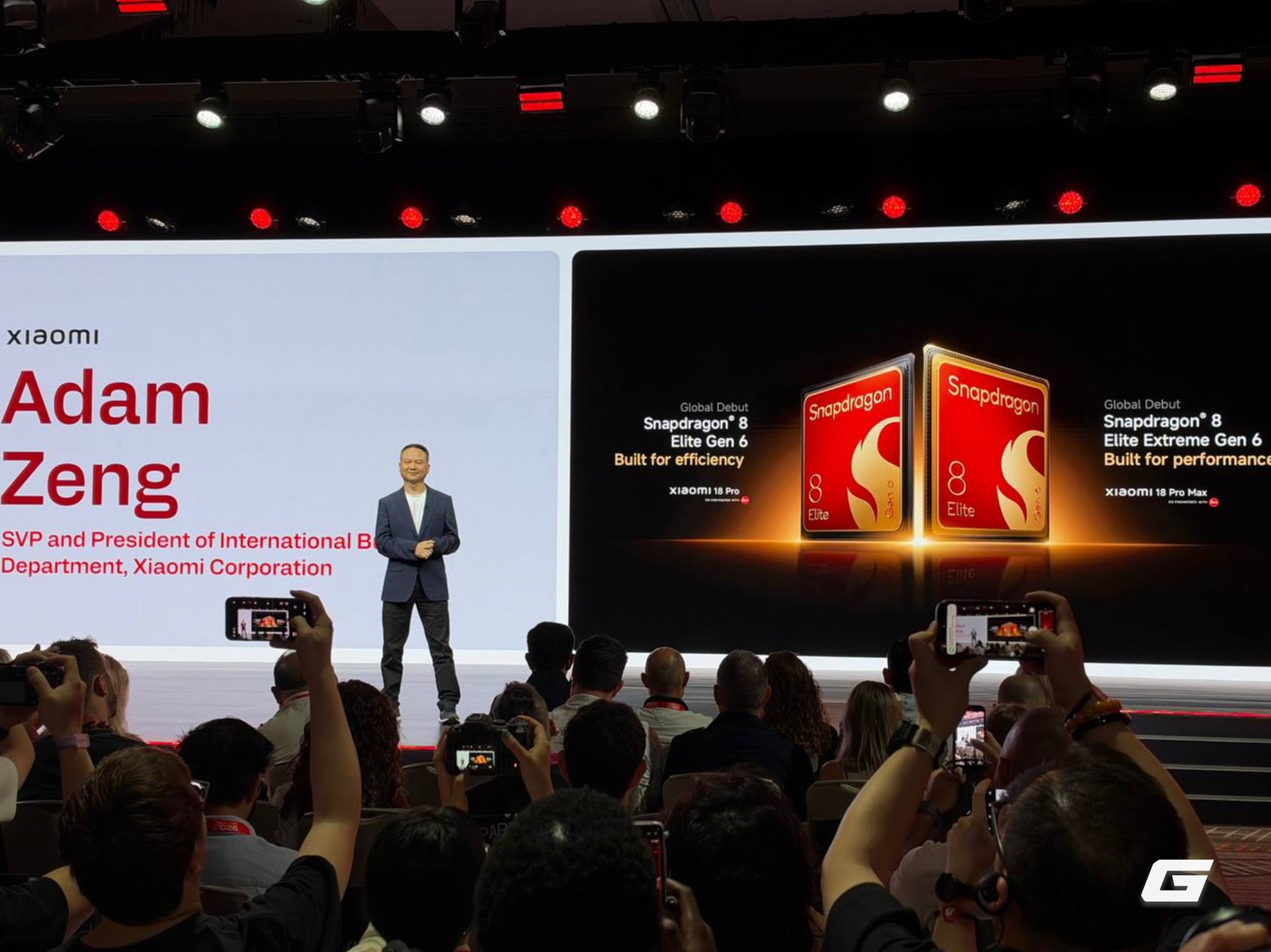 Adam Zeng, Phó chủ tịch cấp cao kiêm Chủ tịch bộ phận kinh doanh quốc tế Xiaomi, xác nhận Xiaomi 18 Pro sử dụng Snapdragon 8 Elite Gen 6, còn Xiaomi 18 Pro Max được trang bị phiên bản Extreme.
