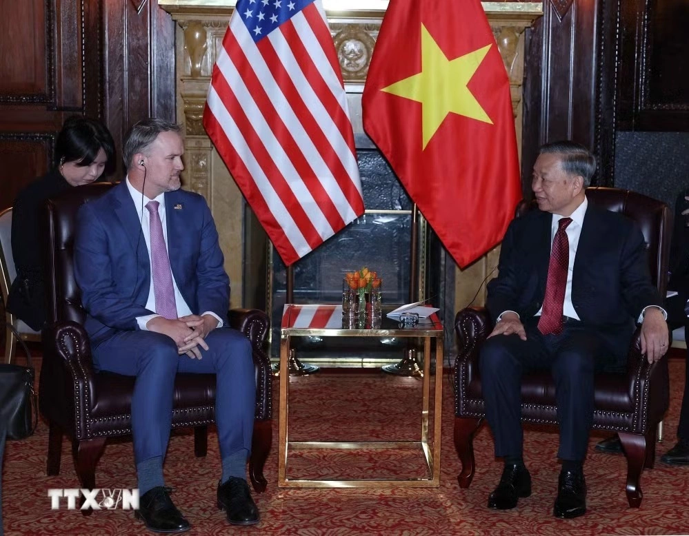 Tổng Bí thư, Chủ tịch nước Tô Lâm tiếp Đại sứ Jamieson Greer, Đại diện Thương mại Mỹ. Ảnh: TTXVN