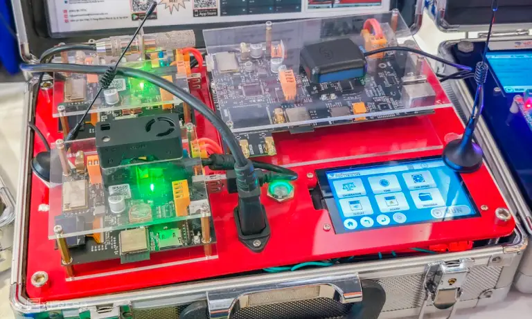 Một hệ thống do AIoT-Semiconductor nghiên cứu và phát triển, giúp thiết kế, thi công, giám sát, cảnh báo và thu thập dữ liệu phòng sạch ứng dụng LoRa - công nghệ truyền thông không dây tầm xa, công suất thấp, được thiết kế riêng cho các ứng dụng Internet vạn vật (IoT). Ảnh: Bảo Lâm