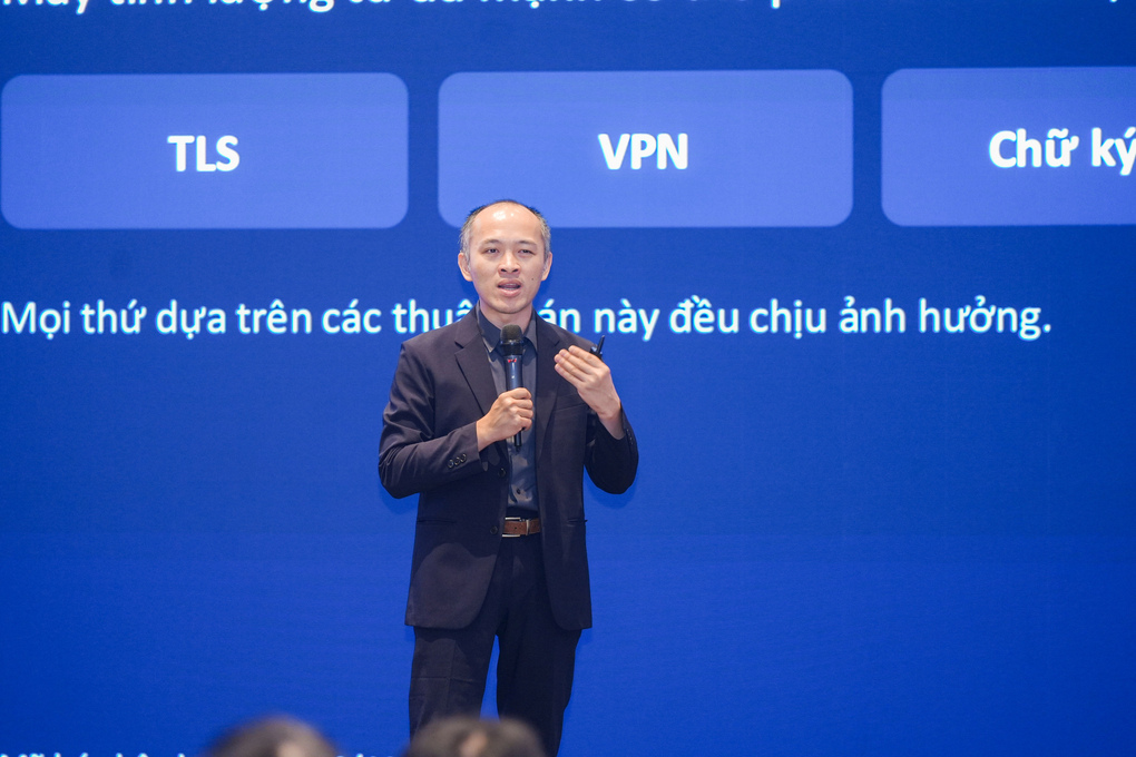 Ông Vũ Ngọc Sơn, Hiệp hội An ninh mạng Quốc gia, phát biểu tại sự kiện. Ảnh: Cyseex