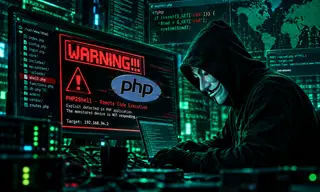 Minh họa hacker khai thác lỗ hổng PHP. Ảnh: ChatGPT/Bảo Lâm