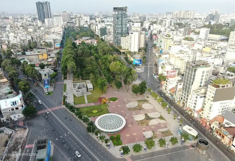 Khu vực công viên 23/9 và ga ngầm Bến Thành. Ảnh: Giang Anh