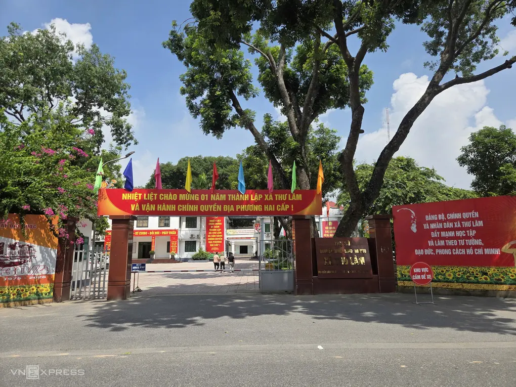 Trụ sở UBND xã Thư Lâm. Ảnh: Võ Hải