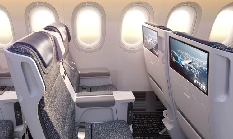 Cửa sổ khoang hành khách trên máy bay Boeing 777X. Ảnh: Boeing