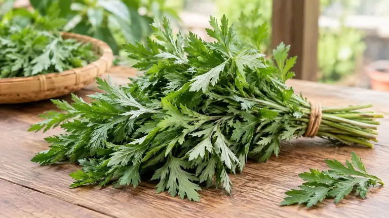Ngải cứu thường được dùng trong các bài thuốc dân gian và chứa nhiều hợp chất có đặc tính chống viêm, chống oxy hóa