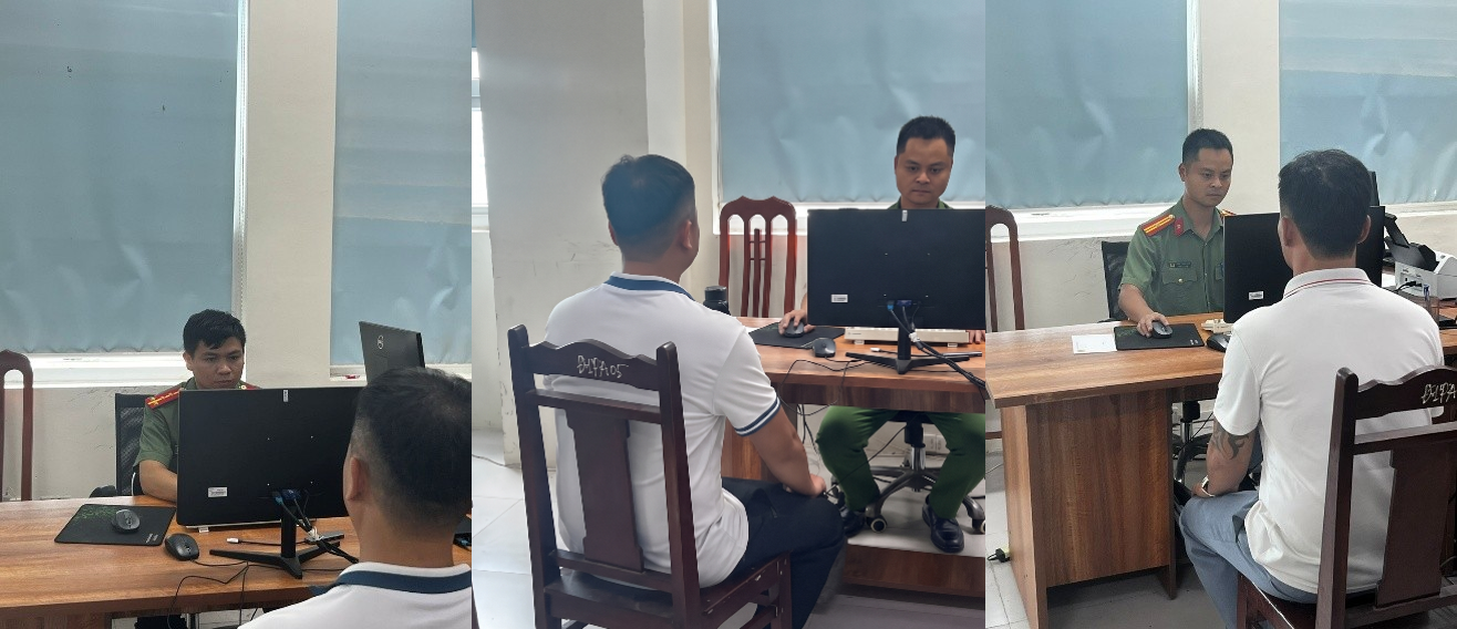 Hình ảnh làm việc với các đối tượng trong đường dây Tổ chức đánh bạc