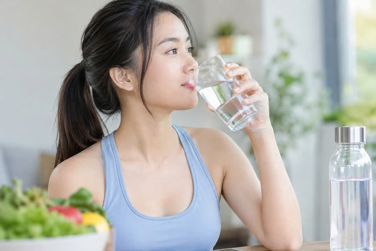 Uống nước đều đặn còn giúp hạn chế sử dụng các loại đồ uống chứa nhiều đường, qua đó hỗ trợ kiểm soát cân nặng
