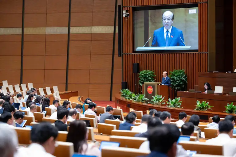 Chủ nhiệm Uỷ ban Pháp luật và Tư pháp Phan Chí Hiếu. Ảnh: Media Quốc hội