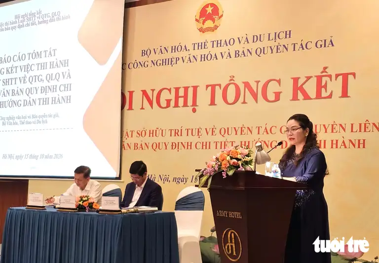 Theo bà Phạm Thị Kim Oanh - Phó cục trưởng Cục Công nghiệp văn hóa và Bản quyền tác giả, hiện có 177/195 quốc gia trên thế giới ban hành Luật Bản quyền tác giả riêng chuyên ngành - Ảnh: ĐẬU DUNG