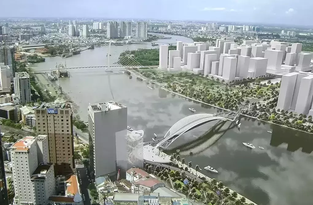 Phối cảnh cầu đi bộ khi hoàn thành. Ảnh: Liên danh Chodai - Takashi Niwa Architects và Chodai Kisojiban Việt Nam
