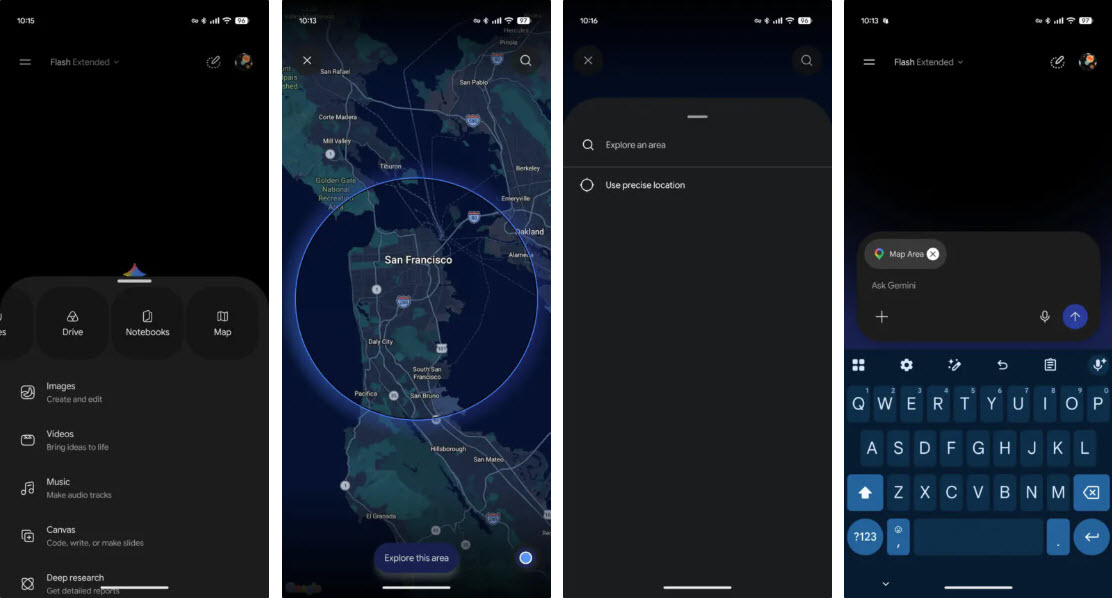 Map đã xuất hiện trong ứng dụng Gemini cho điện thoại di động