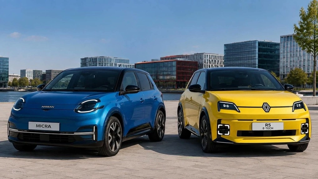 Nissan Micra EV và "người anh em" cùng nền tảng Renault 5 E-Tech. Ảnh: EVautos25