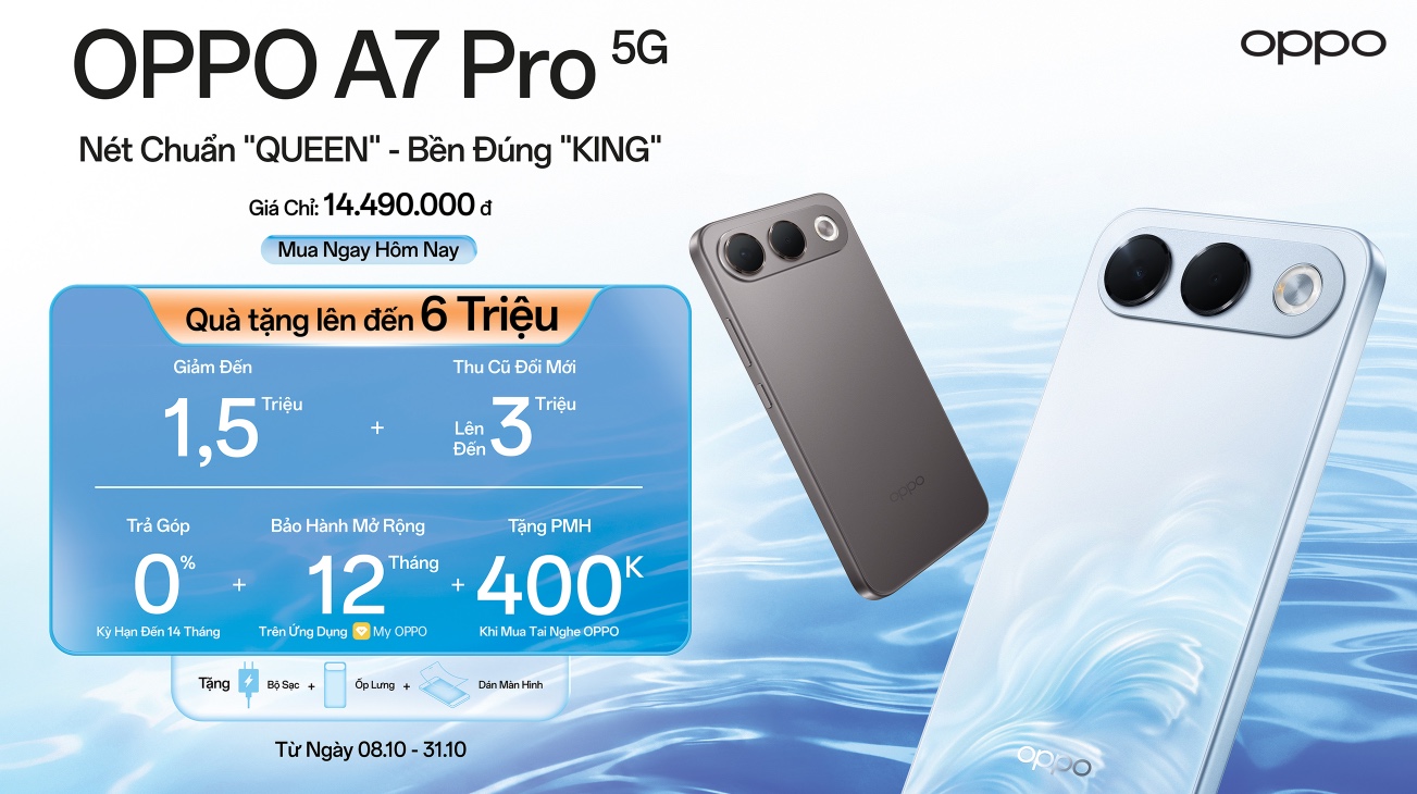 OPPO A7 Pro 5G ra mắt tại Việt Nam: Giá từ 13,49 triệu đồng, pin 8.000mAh và camera selfie 50MP góc rộng - Ảnh 5.
