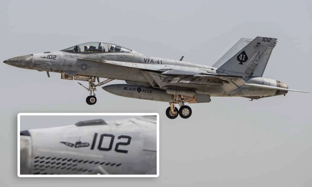 Tiêm kích F/A-18F về căn cứ Lemoore, bang California, Mỹ ngày 1/10. Ảnh: Aviationist