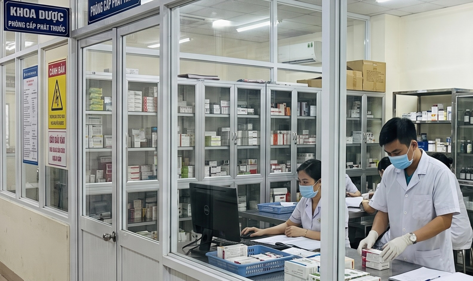 Một số bệnh viện ở TP.HCM bị xử phạt vì vi phạm trong việc bảo quản, sản xuất, pha chế, cấp phát sử dụng thuốc và nguyên liệu làm thuốc không đúng quy định - Ảnh minh họa AI