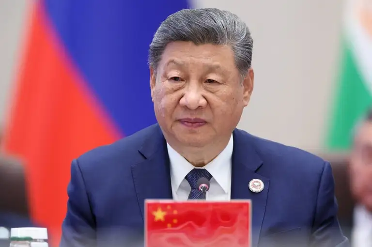 Chủ tịch Trung Quốc Tập Cận Bình trong chuyến công du tới Kyrgyzstan đầu tháng 9. Ảnh: AFP