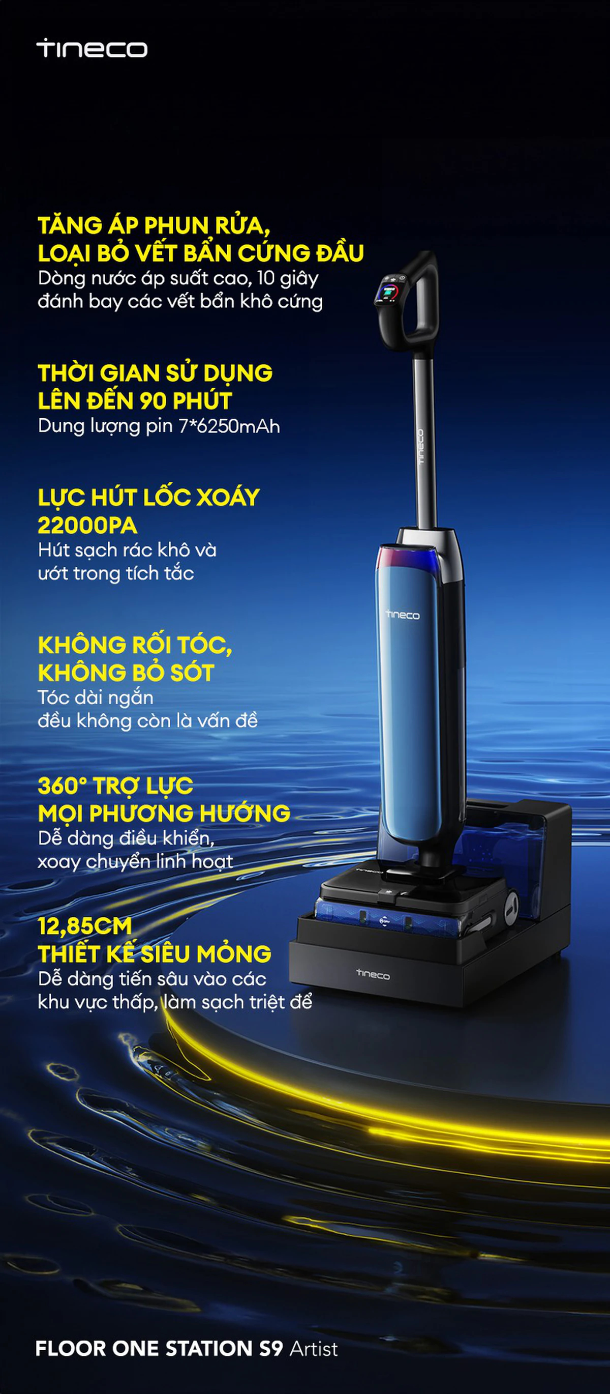 Tineco Floor One Station S9 Artist: Một trạm làm sạch cho toàn bộ quy trình lau sàn - Ảnh 3.