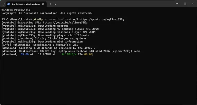 Anh em dùng Windows có thể xài yt-dlp để tải video từ YouTube, Vimeo...về máy tính