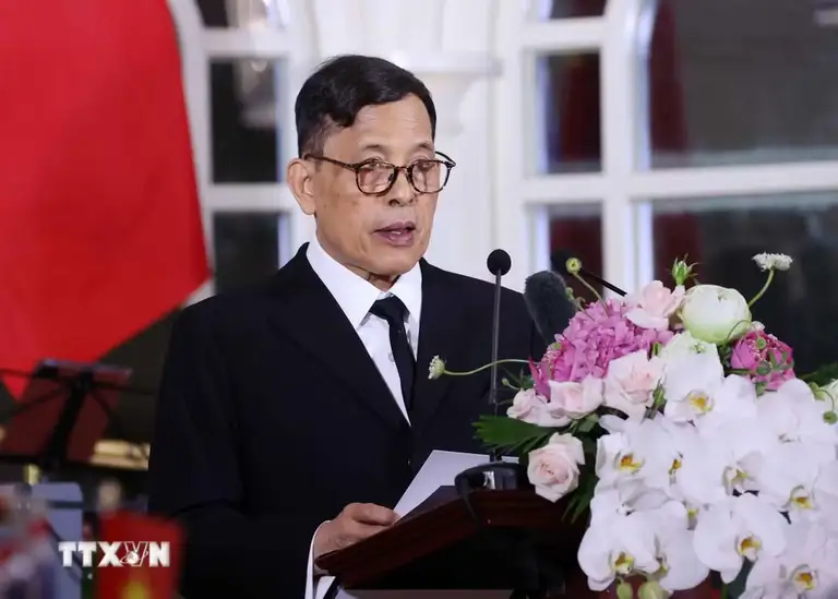 Nhà vua Thái Lan phát biểu tại tiệc chiêu đãi - Ảnh: TTXVN