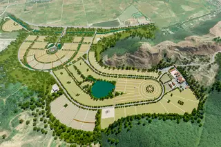 Phối cảnh dự án Công viên nghĩa trang sinh thái Vĩnh Hằng ở xã Hưng Nguyên. Ảnh: CMH