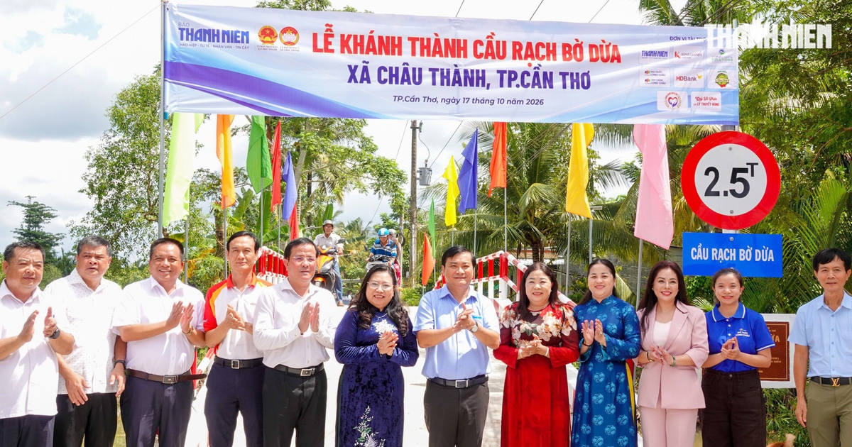 Báo Thanh Niên khánh thành cầu Rạch Bờ Dừa: Ngày vui của xóm nhỏ ở Cần Thơ