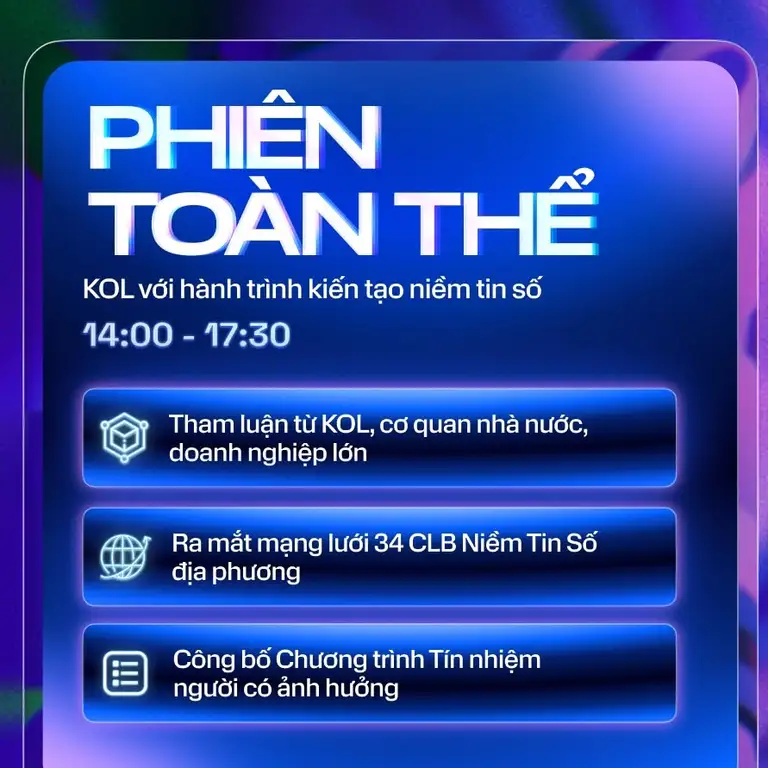 Nội dung của 2 phiên chuyên đề và phiên toàn thể tại KOL Summit 2026