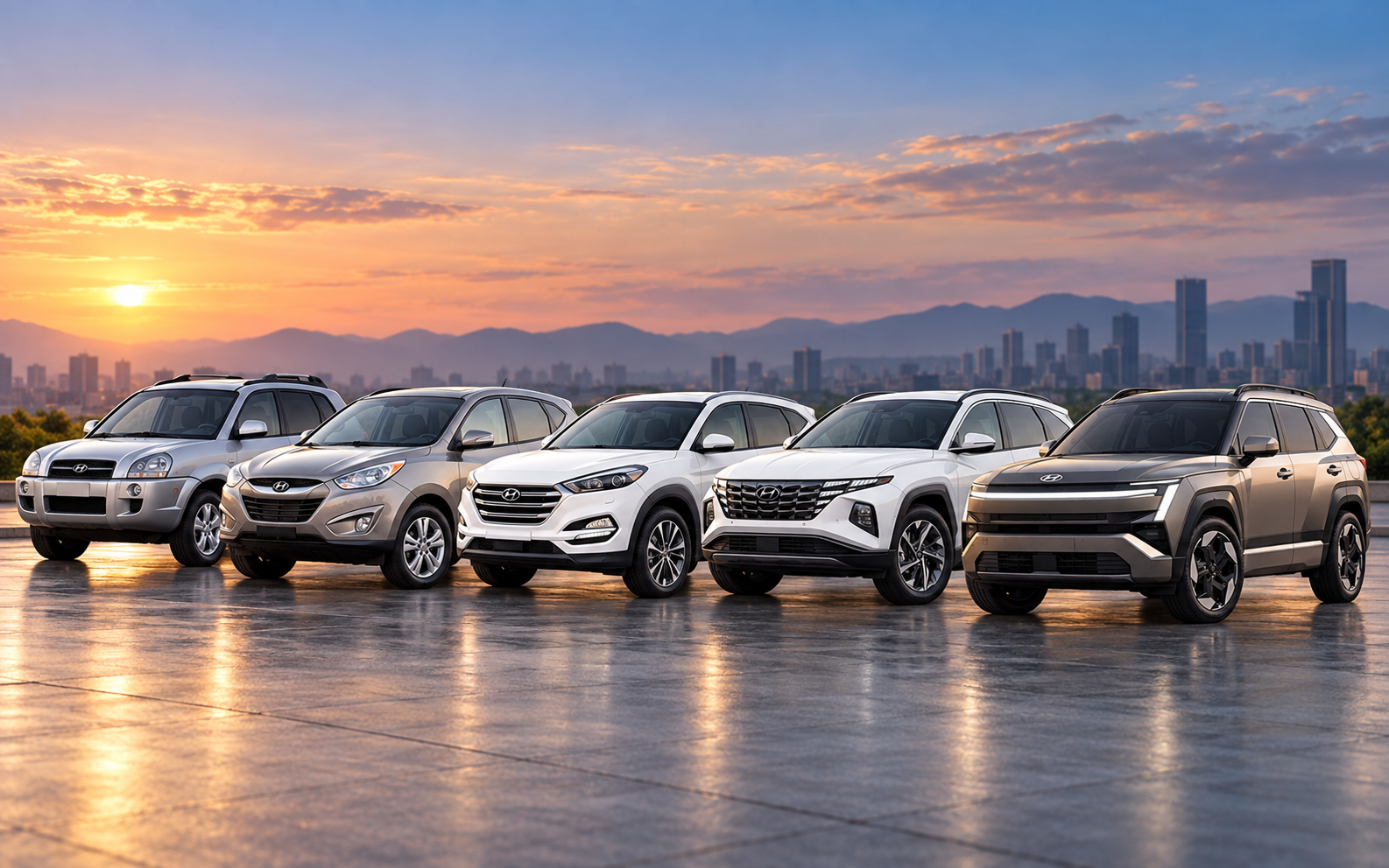 5 đời xe Hyundai Tucson có thiết kế hoàn toàn khác nhau