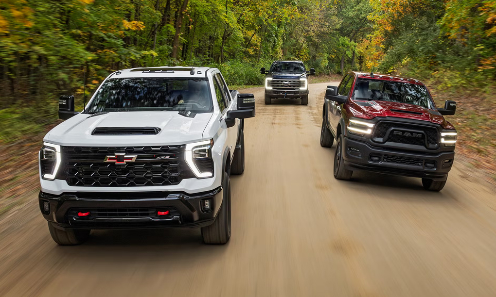 Những mẫu bán tải ngốn nhiên liệu của các hãng xe Mỹ. Ảnh: MotorTrend