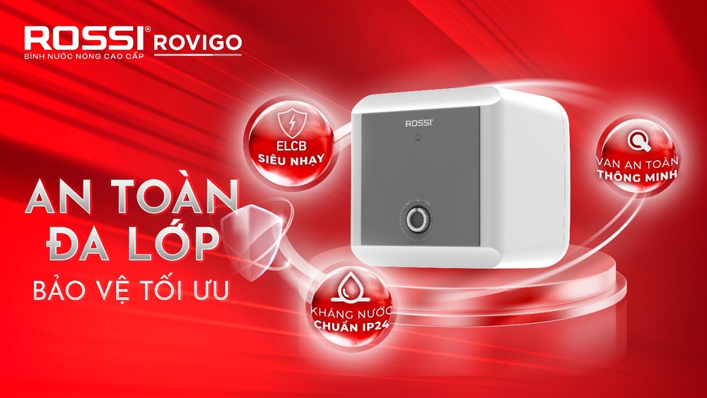 Bình nước nóng cao cấp Rossi: Nhìn từ 4 lớp bảo vệ an toàn - Ảnh 3.