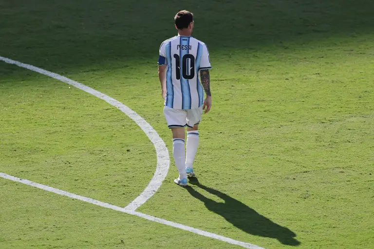 Tiền đạo Argentina Lionel Messi trong trận thua Tây Ban Nha 0-1 ở chung kết World Cup 2026 trên sân MetLife, New Jersey, Mỹ ngày 19/7/2026. Ảnh: AP
