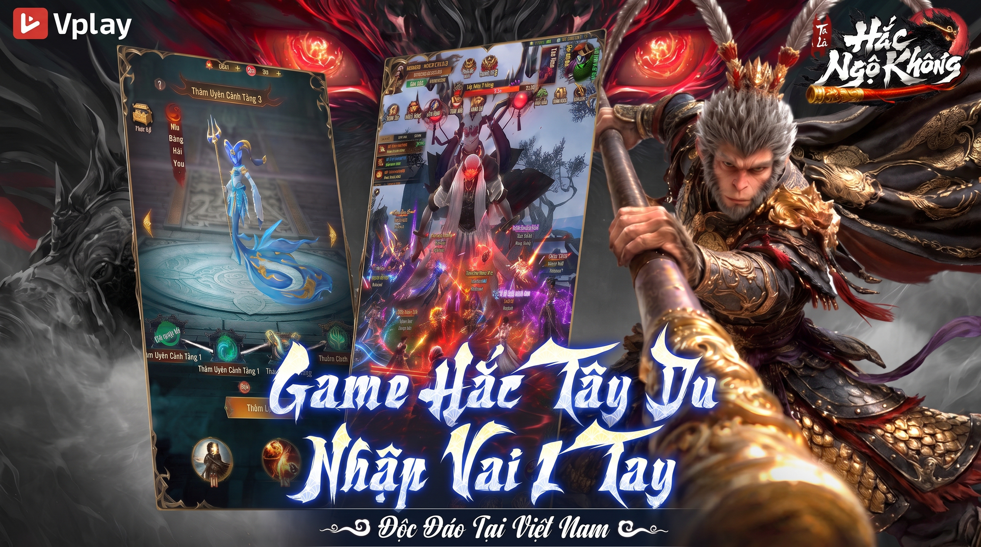 Siêu phẩm MMO Tây Du hắc ám “Ta Là Hắc Ngộ Không - Vplay” chính thức ra mắt 14/10/2026
