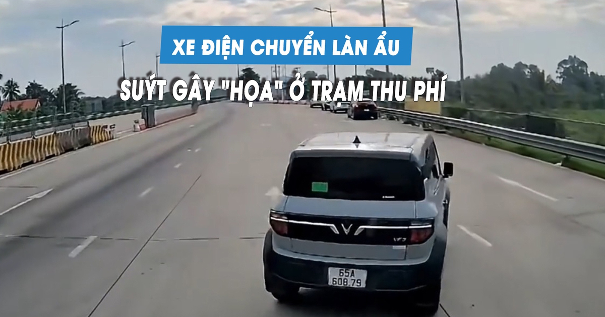 Suýt 'gặp họa' vì ô tô con chạy ẩu, tạt đầu xe khác tại trạm thu phí