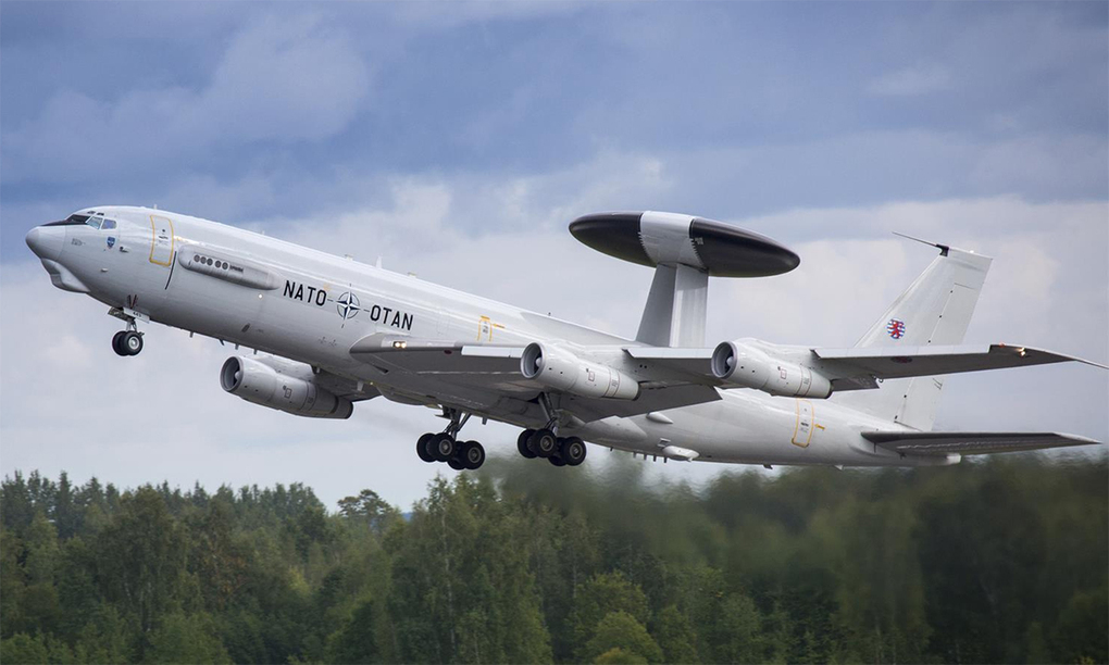 Máy bay cảnh báo sớm và chỉ huy trên không E-3A của NATO. Ảnh: NATO