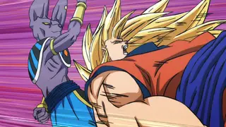 Bản làm lại đưa Goku đối đầu Beerus từ tập 2, sớm hơn so với anime năm 2015 - Ảnh: Toei